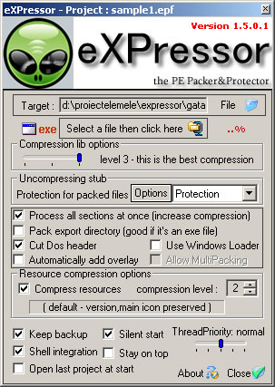eXPressor screen shot